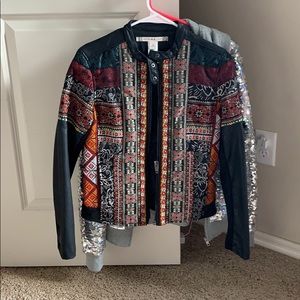 Black leather jacket